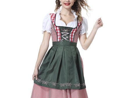 Talla: 36 - Dirndl para Mujeres - Vestido Tradicional con Blusa y Delantal para Oktoberfest Supply