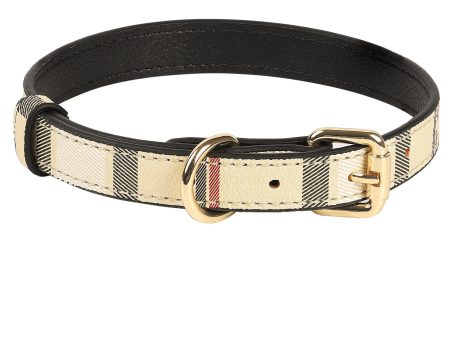 Collar de Cuero para Perro con Diseño de Cuadros, Suave y Transpirable, para Perros de Todos los Tamaños Online