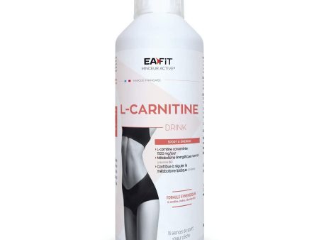 EAFIT MINCEUR - Bebida de L-Carnitina - Potente Quemador de Grasa - Pérdida de Peso - Potenciador Energético - Mejora el Rendimiento Deportivo - Vitamina B6 - Colina - Sabor Melocotón - Antes del Deporte - 500 mL Embalaje Deteriorado (Cad: 31 03 2026) Sale